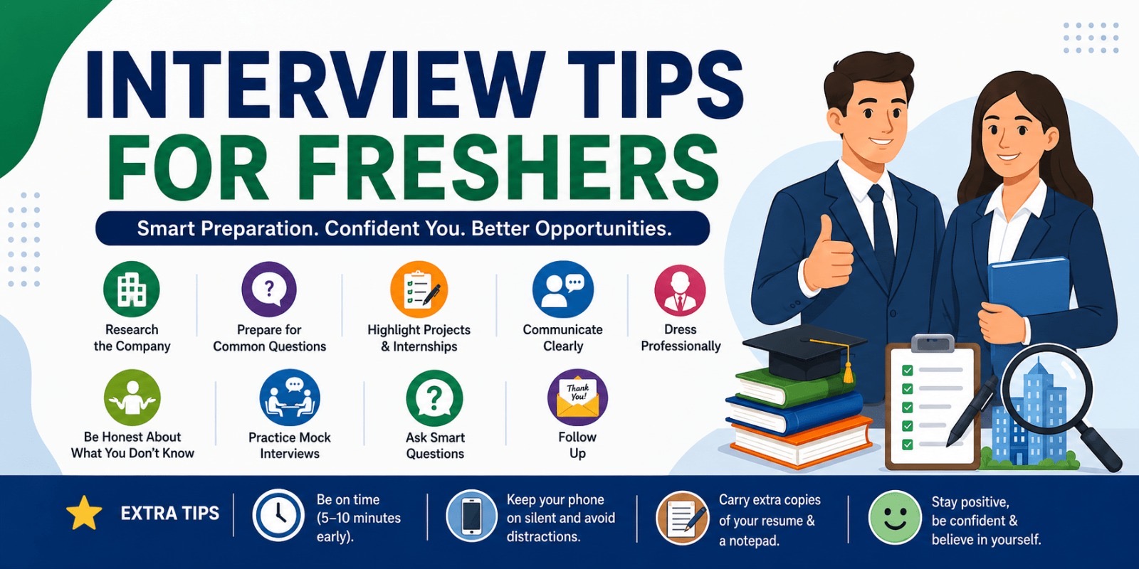 🚀 Interview Tips for Freshers: Crack Your First Job with Confidence