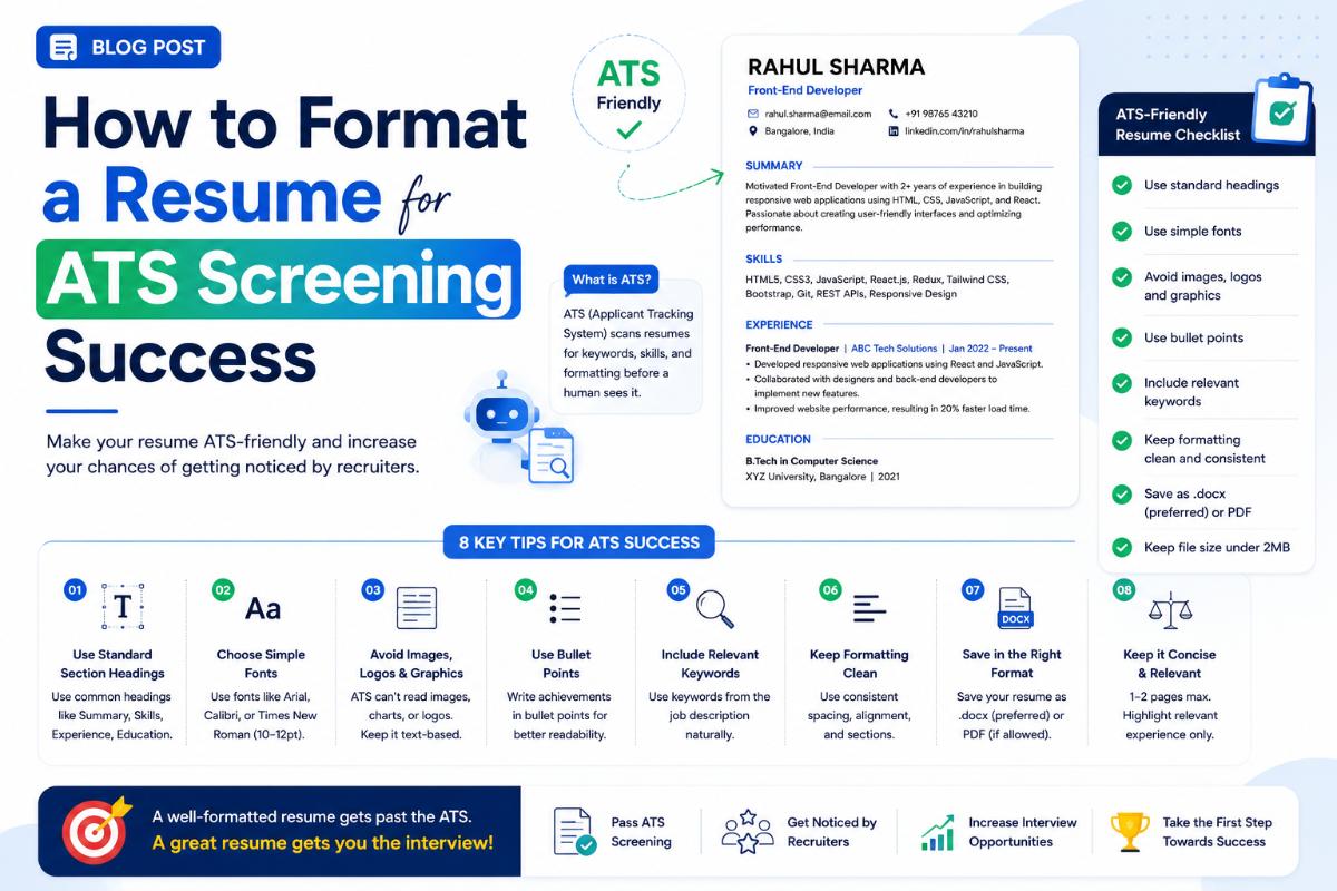 How to Format a Resume for ATS Screening Success