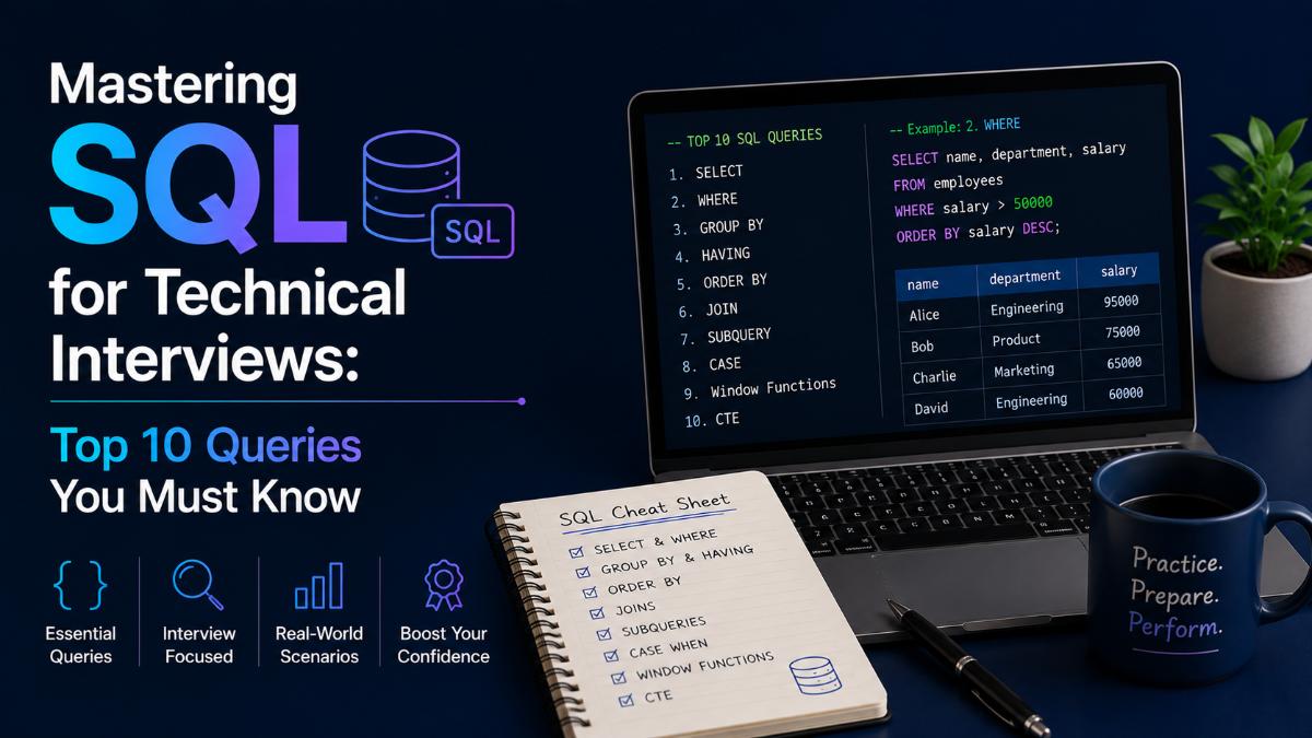 Mastering SQL for Technical Interviews: Top 10 Queries You Must Know