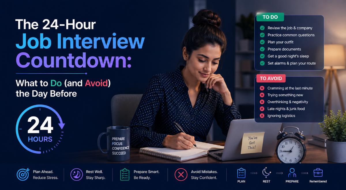 The 24-Hour Job Interview Countdown: What to Do (and Avoid) the Day Before
